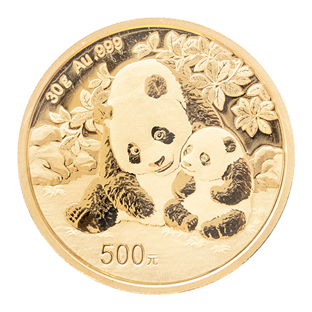 30 Gramm Goldmünze 500 Yuan Panda 2024